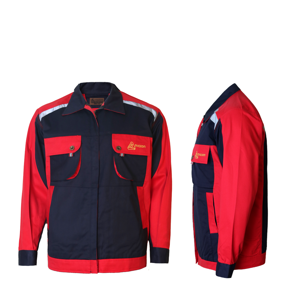 لباس کار کتان سرمه ای قرمز مکسون MAXON کد 1356